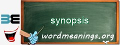 WordMeaning blackboard for synopsis